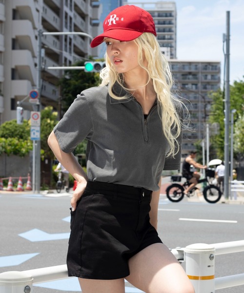 WEGO（ウィゴー）の「WEGO/【26年春夏新作】ブリーチカノコハーフZIPポロ（ポロシャツ・メンズ・ワイン・LARGE/MEDIUM）」の22枚目の写真