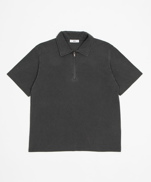 WEGO（ウィゴー）の「WEGO/【26年春夏新作】ブリーチカノコハーフZIPポロ（ポロシャツ・メンズ・ワイン・LARGE/MEDIUM）」の5枚目の写真