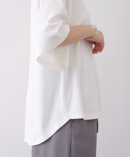Bou Jeloud（ブージュルード）の「メッシュ切替カットソー（Tシャツ/カットソー・レディース・カーキ/オフホワイト/ブラック・FREE）」の15枚目の写真