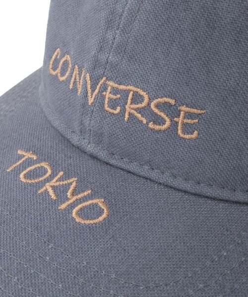CONVERSE TOKYO(コンバーストウキョウ)の「WASHED EMBROIDERED LOGO CAP(キャップ・レディース・ブルー/ブラック/ブラウン・FREE)」の8枚目の写真