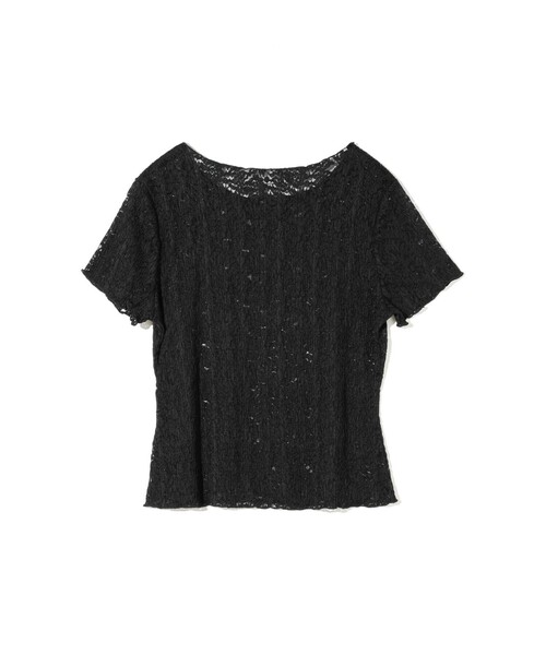 MIDIUMISOLID(ミディウミソリッド)の「MIDIUMISOLID for Ladies レースカットソー(Tシャツ/カットソー・レディース・ブラック/ホワイト・FREE)」の8枚目の写真