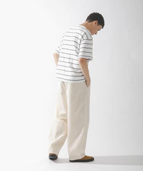 URBAN RESEARCH Sonny Label(アーバンリサーチサニーレーベル)の「スラブ天竺ボーダーショートスリーブTシャツ(Tシャツ/カットソー・メンズ・ブルー/オフホワイト/グレー系その他・MEDIUM/LARGE)」の10枚目の写真