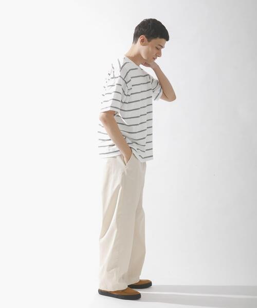 URBAN RESEARCH Sonny Label(アーバンリサーチサニーレーベル)の「スラブ天竺ボーダーショートスリーブTシャツ(Tシャツ/カットソー・メンズ・ブルー/オフホワイト/グレー系その他・MEDIUM/LARGE)」の11枚目の写真