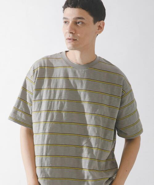 URBAN RESEARCH Sonny Label(アーバンリサーチサニーレーベル)の「スラブ天竺ボーダーショートスリーブTシャツ(Tシャツ/カットソー・メンズ・ブルー/オフホワイト/グレー系その他・MEDIUM/LARGE)」の14枚目の写真