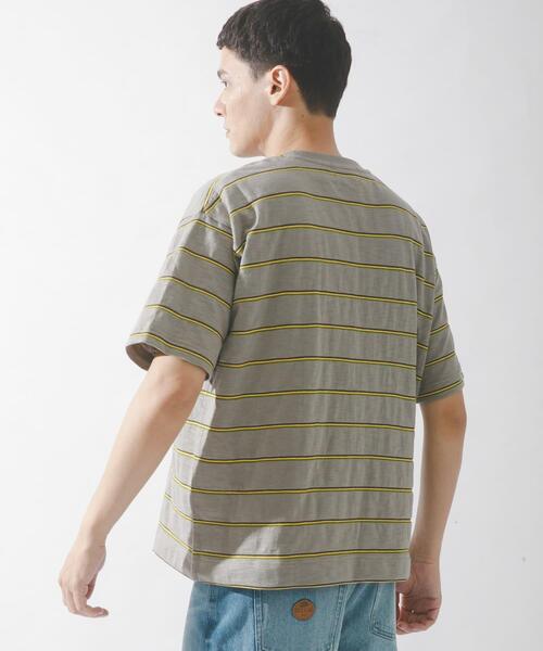 URBAN RESEARCH Sonny Label(アーバンリサーチサニーレーベル)の「スラブ天竺ボーダーショートスリーブTシャツ(Tシャツ/カットソー・メンズ・ブルー/オフホワイト/グレー系その他・MEDIUM/LARGE)」の15枚目の写真