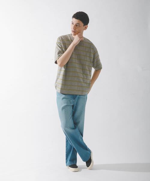 URBAN RESEARCH Sonny Label(アーバンリサーチサニーレーベル)の「スラブ天竺ボーダーショートスリーブTシャツ(Tシャツ/カットソー・メンズ・ブルー/オフホワイト/グレー系その他・MEDIUM/LARGE)」の20枚目の写真