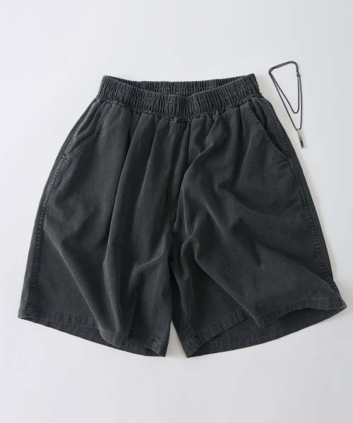 ANALOG MOOD(アナログムード)の「ウォッシュドバンディングショートパンツ(チャコール)(その他パンツ・メンズ・その他・FREE)」の1枚目の写真