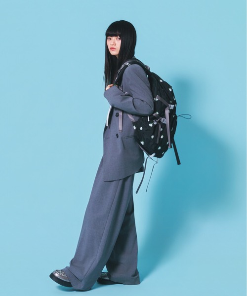 Casselini(キャセリーニ)の「Casselini(キャセリーニ)Embro backpack(バックパック/リュック・レディース・ホワイト/ブラック系その他/ブラック・FREE)」の9枚目の写真