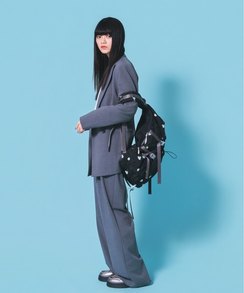 Casselini(キャセリーニ)の「Casselini(キャセリーニ)Embro backpack(バックパック/リュック・レディース・ホワイト/ブラック系その他/ブラック・FREE)」の10枚目の写真