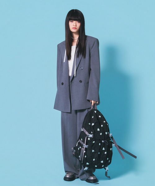 Casselini(キャセリーニ)の「Casselini(キャセリーニ)Embro backpack(バックパック/リュック・レディース・ホワイト/ブラック系その他/ブラック・FREE)」の11枚目の写真