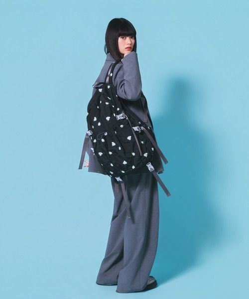 Casselini(キャセリーニ)の「Casselini(キャセリーニ)Embro backpack(バックパック/リュック・レディース・ホワイト/ブラック系その他/ブラック・FREE)」の12枚目の写真