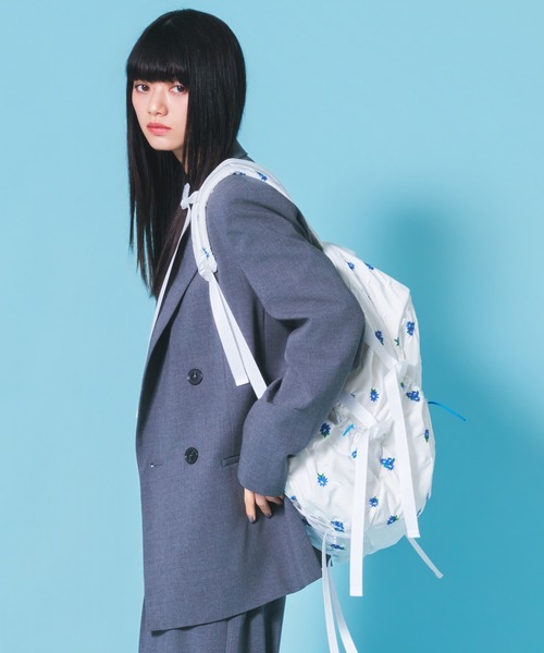 Casselini(キャセリーニ)の「Casselini(キャセリーニ)Embro backpack(バックパック/リュック・レディース・ホワイト/ブラック系その他/ブラック・FREE)」の14枚目の写真