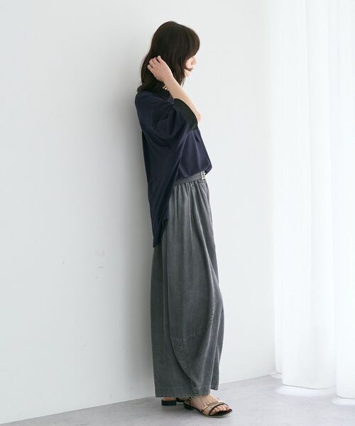 Editt by YECCA VECCA(エディットバイイェッカヴェッカ)の「袖口シアーポロカットソー(ポロシャツ・レディース・ブラウン/ネイビー/ブラック・FREE)」の19枚目の写真