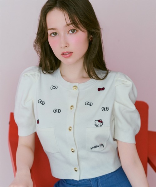 WILLSELECTION(ウィルセレクション)の「WILLSELECTION×HELLO KITTY 刺繍ニットカーディガン(カーディガン/ボレロ・レディース・オフホワイト/ネイビー/ピンク・FREE)」の22枚目の写真