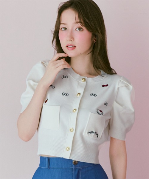 WILLSELECTION(ウィルセレクション)の「WILLSELECTION×HELLO KITTY 刺繍ニットカーディガン(カーディガン/ボレロ・レディース・オフホワイト/ネイビー/ピンク・FREE)」の21枚目の写真