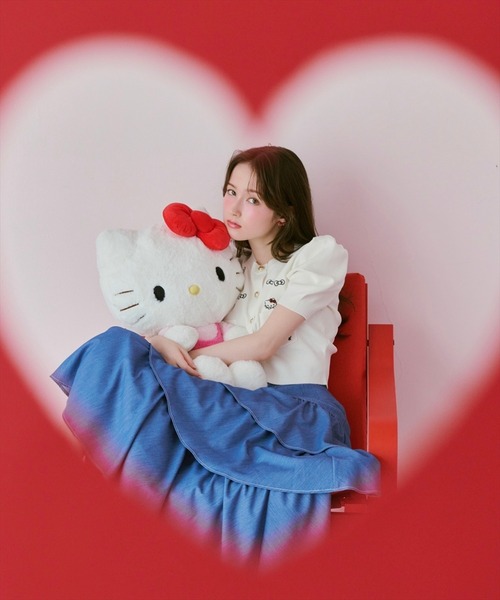 WILLSELECTION(ウィルセレクション)の「WILLSELECTION×HELLO KITTY 刺繍ニットカーディガン(カーディガン/ボレロ・レディース・オフホワイト/ネイビー/ピンク・FREE)」の8枚目の写真