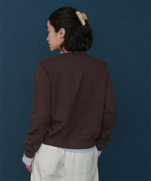 miette(ミエット)の「胸ポケット配色ニットカーディガン(カーディガン/ボレロ・レディース・グレー/ライトブルー/ブラウン・FREE)」の15枚目の写真