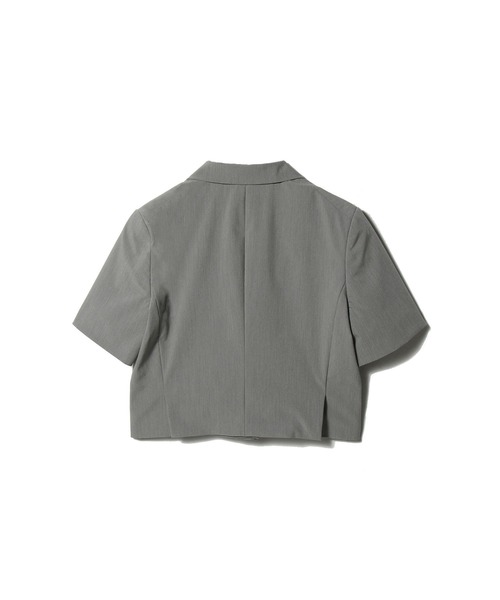 UNUS(ユナス)の「UNUS / Cropped Tailored Jacket(テーラードジャケット・レディース・ブラック/グレー・38/36)」の4枚目の写真