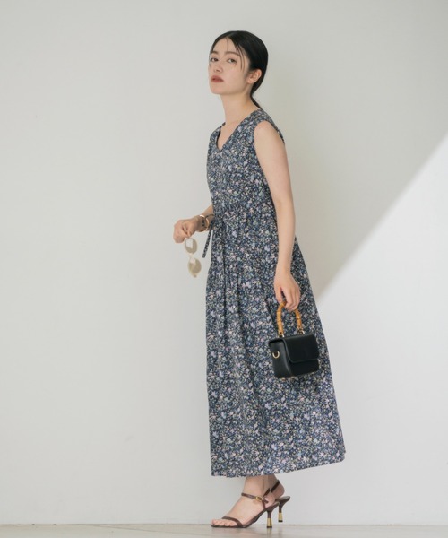 COHINA MADE WITH LIBERTY FABRIC】ノースリーブリボンベルト