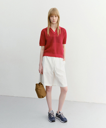 UNISEX CHUNKY POLO KNIT_UDSW6B126_RED