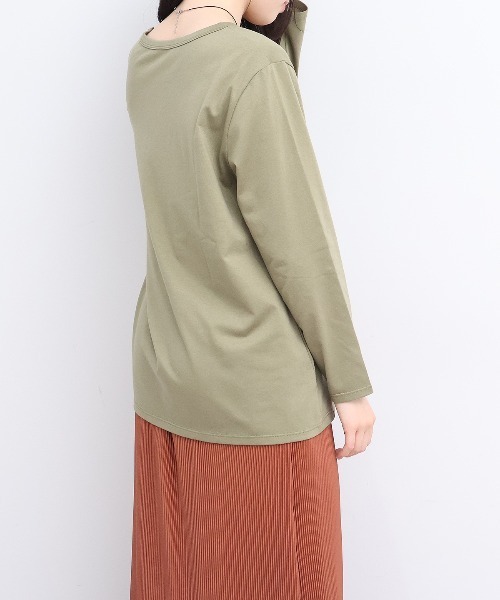leswel(レスウェル)の「【M~5L】レースロゴロンT(Tシャツ/カットソー・レディース・カーキ/ライトグレー/チャコールグレー・M/L/LL/3L/4L/5L)」の19枚目の写真
