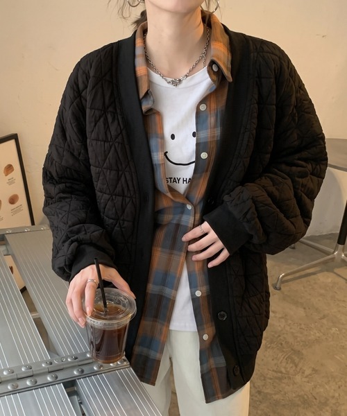 yuue' ( wear )(ユーイ)の「オーバーサイズオンブレチェック長袖シャツ(シャツ/ブラウス・レディース・グリーン系その他/オレンジ系その他・FREE)」の16枚目の写真