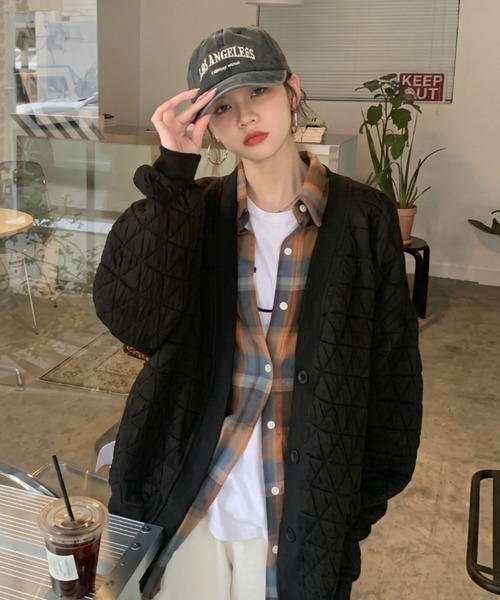yuue' ( wear )(ユーイ)の「オーバーサイズオンブレチェック長袖シャツ(シャツ/ブラウス・レディース・グリーン系その他/オレンジ系その他・FREE)」の17枚目の写真
