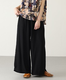 BRINGS 綿麻立体切り替えバルーンワイドパンツ