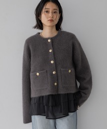 A part by（アパートバイ）の「【名品シリーズ・イージーケア】ラクーンコンキンボタンカーディガン（カーディガン/ボレロ）」
