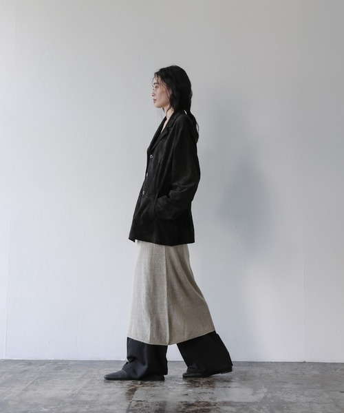 select MOCA(セレクトモカ)の「シアーニットキャミワンピース(ワンピース・レディース・ブラック/グレイッシュベージュ・MEDIUM/LARGE)」の7枚目の写真