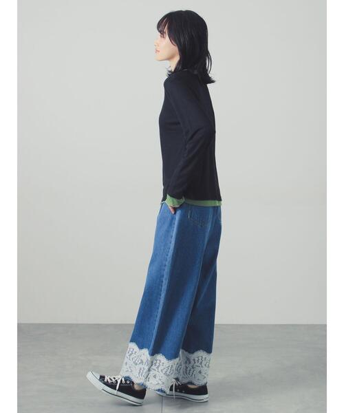Samansa Mos2(サマンサ モスモス)の「シアー配色コンビカットソー(Tシャツ/カットソー・レディース・ブルー/グレー・F)」の10枚目の写真