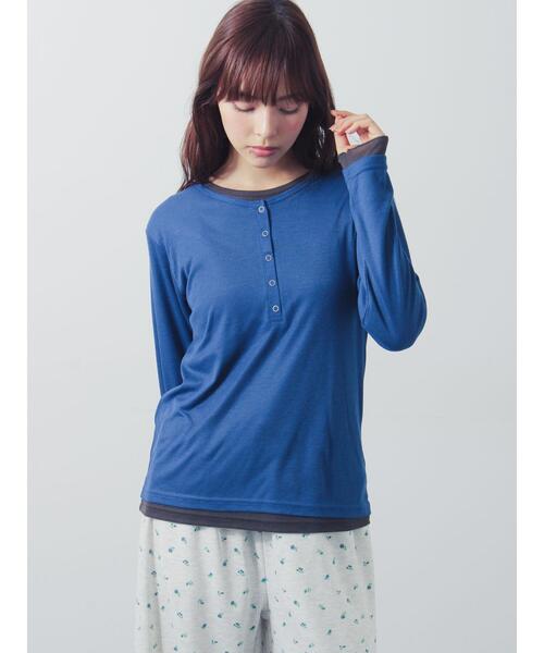 Samansa Mos2(サマンサ モスモス)の「シアー配色コンビカットソー(Tシャツ/カットソー・レディース・ブルー/グレー・F)」の14枚目の写真