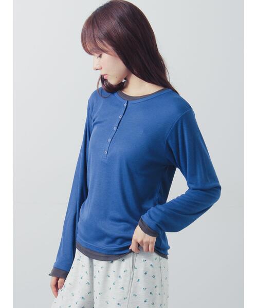 Samansa Mos2(サマンサ モスモス)の「シアー配色コンビカットソー(Tシャツ/カットソー・レディース・ブルー/グレー・F)」の15枚目の写真
