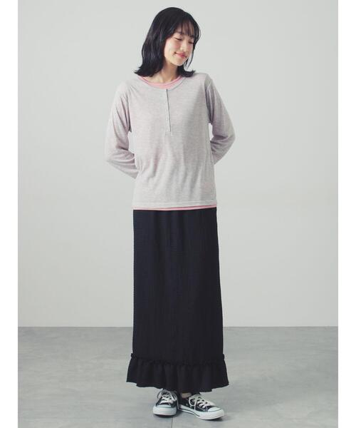 Samansa Mos2(サマンサ モスモス)の「シアー配色コンビカットソー(Tシャツ/カットソー・レディース・ブルー/グレー・F)」の16枚目の写真