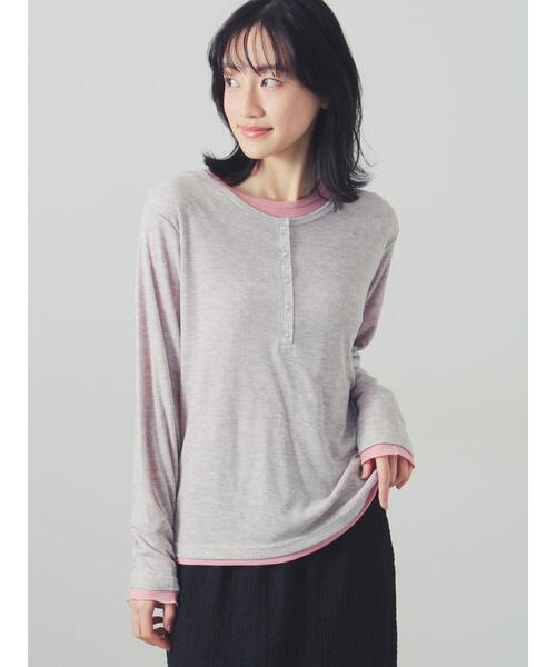 Samansa Mos2(サマンサ モスモス)の「シアー配色コンビカットソー(Tシャツ/カットソー・レディース・ブルー/グレー・F)」の20枚目の写真