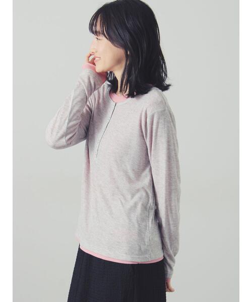Samansa Mos2(サマンサ モスモス)の「シアー配色コンビカットソー(Tシャツ/カットソー・レディース・ブルー/グレー・F)」の21枚目の写真