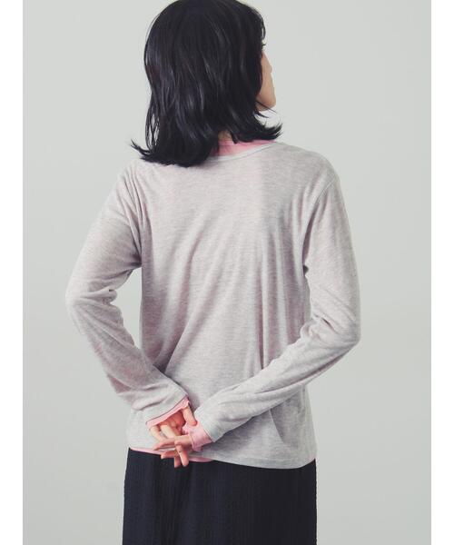 Samansa Mos2(サマンサ モスモス)の「シアー配色コンビカットソー(Tシャツ/カットソー・レディース・ブルー/グレー・F)」の22枚目の写真