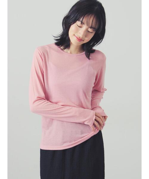Samansa Mos2(サマンサ モスモス)の「シアー配色コンビカットソー(Tシャツ/カットソー・レディース・ブルー/グレー・F)」の3枚目の写真
