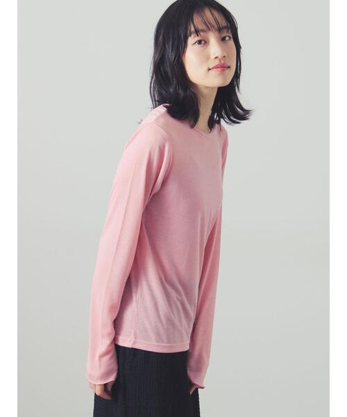 Samansa Mos2(サマンサ モスモス)の「シアー配色コンビカットソー(Tシャツ/カットソー・レディース・ブルー/グレー・F)」の5枚目の写真