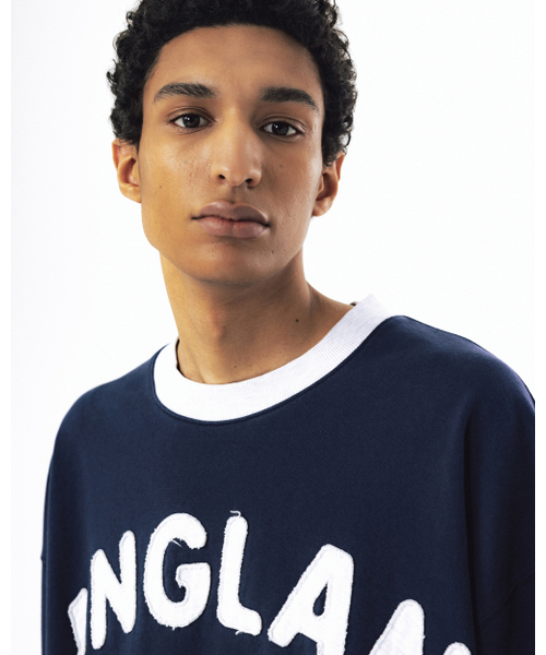 ANGLAN(アングラン)の「Applique Sweat Shirt - Navy(スウェット・メンズ・その他・2/1)」の2枚目の写真