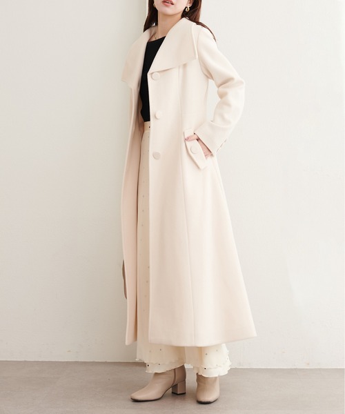 natural couture(ナチュラルクチュール)の「フィットフレア美シルコート(その他アウター・レディース・オフホワイト/モカ/グレイッシュベージュ/ブラック/チャコールグレー・MEDIUM/LARGE)」の9枚目の写真