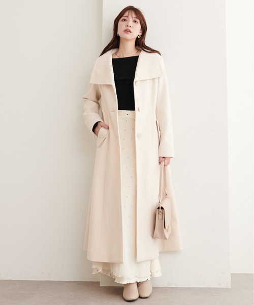natural couture(ナチュラルクチュール)の「フィットフレア美シルコート(その他アウター・レディース・オフホワイト/モカ/グレイッシュベージュ/ブラック/チャコールグレー・MEDIUM/LARGE)」の10枚目の写真