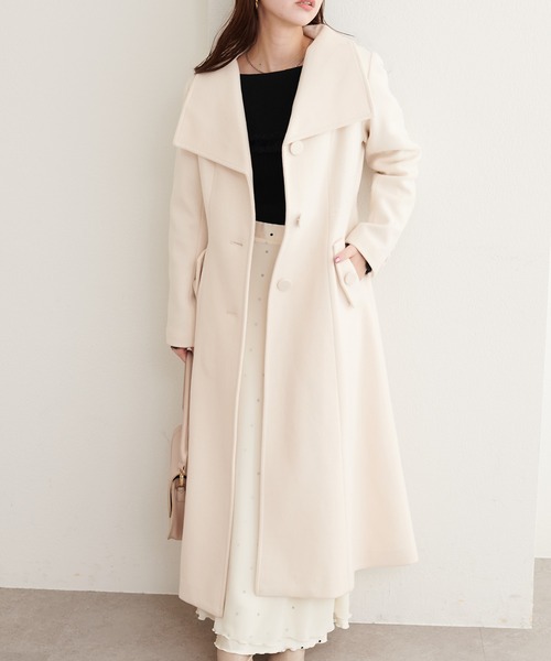 natural couture(ナチュラルクチュール)の「フィットフレア美シルコート(その他アウター・レディース・オフホワイト/モカ/グレイッシュベージュ/ブラック/チャコールグレー・MEDIUM/LARGE)」の8枚目の写真