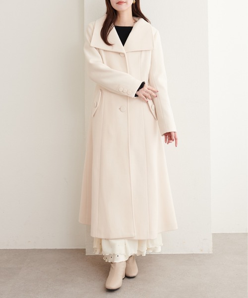 natural couture(ナチュラルクチュール)の「フィットフレア美シルコート(その他アウター・レディース・オフホワイト/モカ/グレイッシュベージュ/ブラック/チャコールグレー・MEDIUM/LARGE)」の7枚目の写真