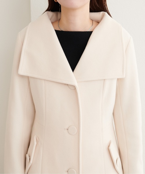 natural couture(ナチュラルクチュール)の「フィットフレア美シルコート(その他アウター・レディース・オフホワイト/モカ/グレイッシュベージュ/ブラック/チャコールグレー・MEDIUM/LARGE)」の14枚目の写真