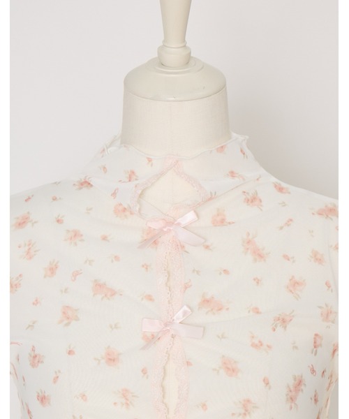 Fiorforte(フィオルフォルテ)の「sheer ribbon tops(その他トップス・レディース・ベビーピンク/マルチ・FREE)」の10枚目の写真