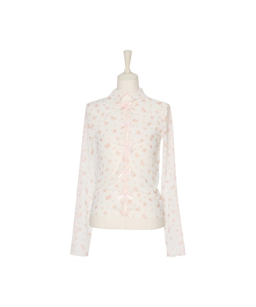 Fiorforte(フィオルフォルテ)の「sheer ribbon tops(その他トップス・レディース・ベビーピンク/マルチ・FREE)」の11枚目の写真