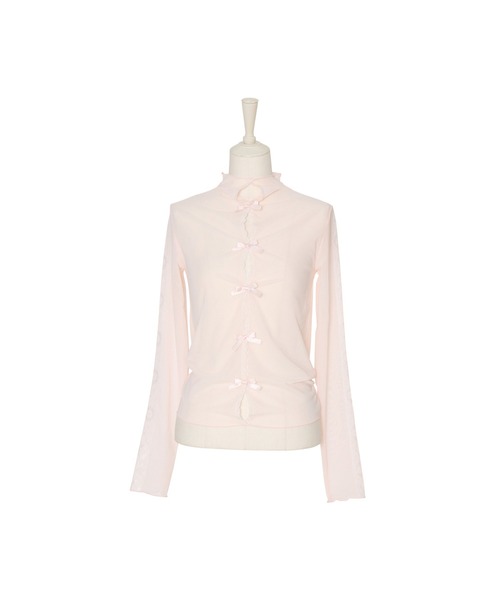 Fiorforte(フィオルフォルテ)の「sheer ribbon tops(その他トップス・レディース・ベビーピンク/マルチ・FREE)」の12枚目の写真