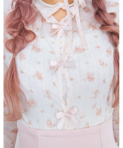 Fiorforte(フィオルフォルテ)の「sheer ribbon tops(その他トップス・レディース・ベビーピンク/マルチ・FREE)」の13枚目の写真
