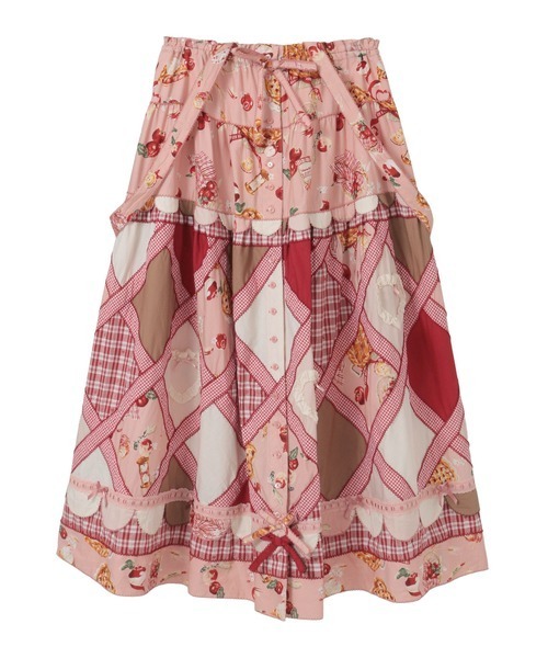 PINK HOUSE(ピンクハウス)の「オータム・キッチンプリントパッチワークスカート(スカート・レディース・ネイビー/クリーム/ブラウン/ピンク・フリー)」の21枚目の写真
